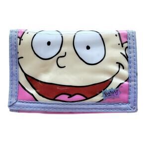 Vintage 90s rugrats pink kids wallet trifold hook and loop closure Nickelodeon